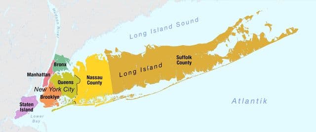 Mapa del distrito de Long Island