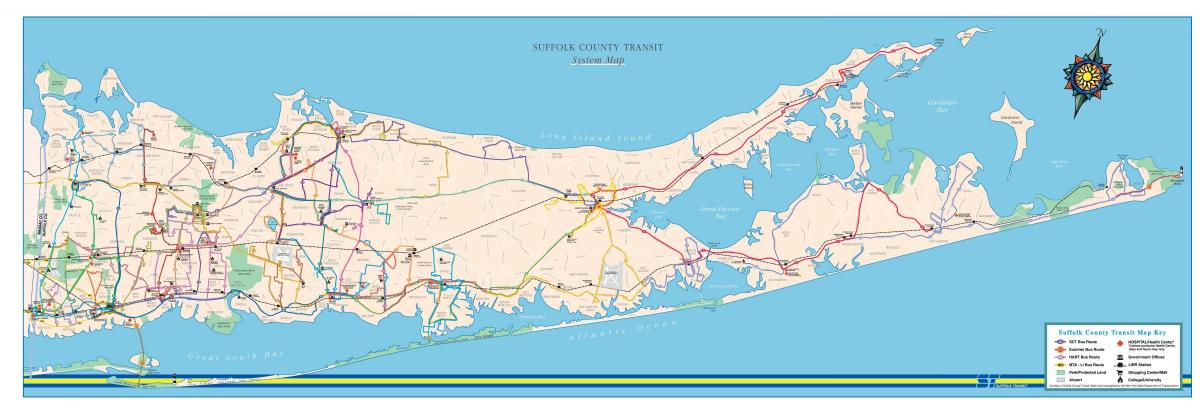 Mapa de la estación de autobuses de Long Island